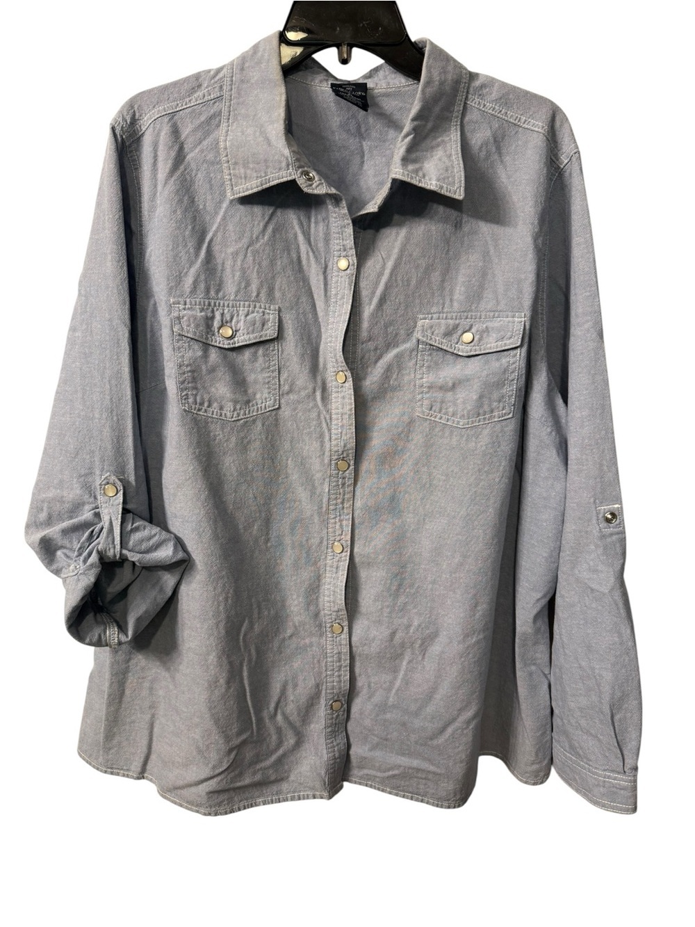 Women’s Faded Glory Plus size long sleeve snaps on front for closure Size 3X